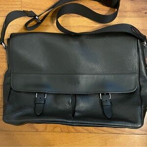 Coach Black Leather Men's Briefcase